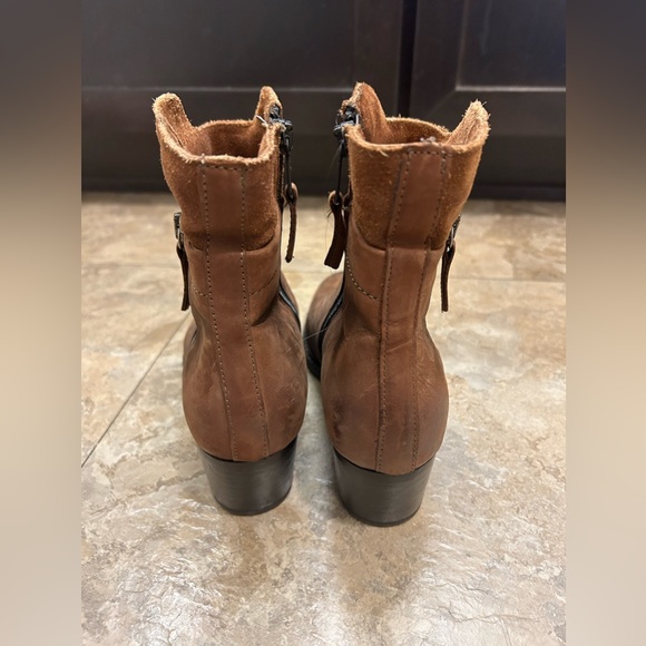 Miz Mooz Tan Leather Upper Heeled Boots - Picture 3 of 9